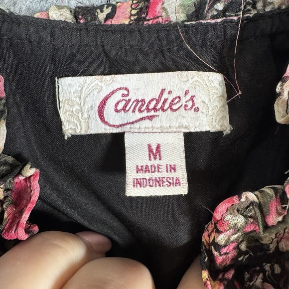 Candies Y2K Floral Dress Size Medium Fairycore Ruffle‎ Spaghetti Strap Babydoll - Picture 4 of 13